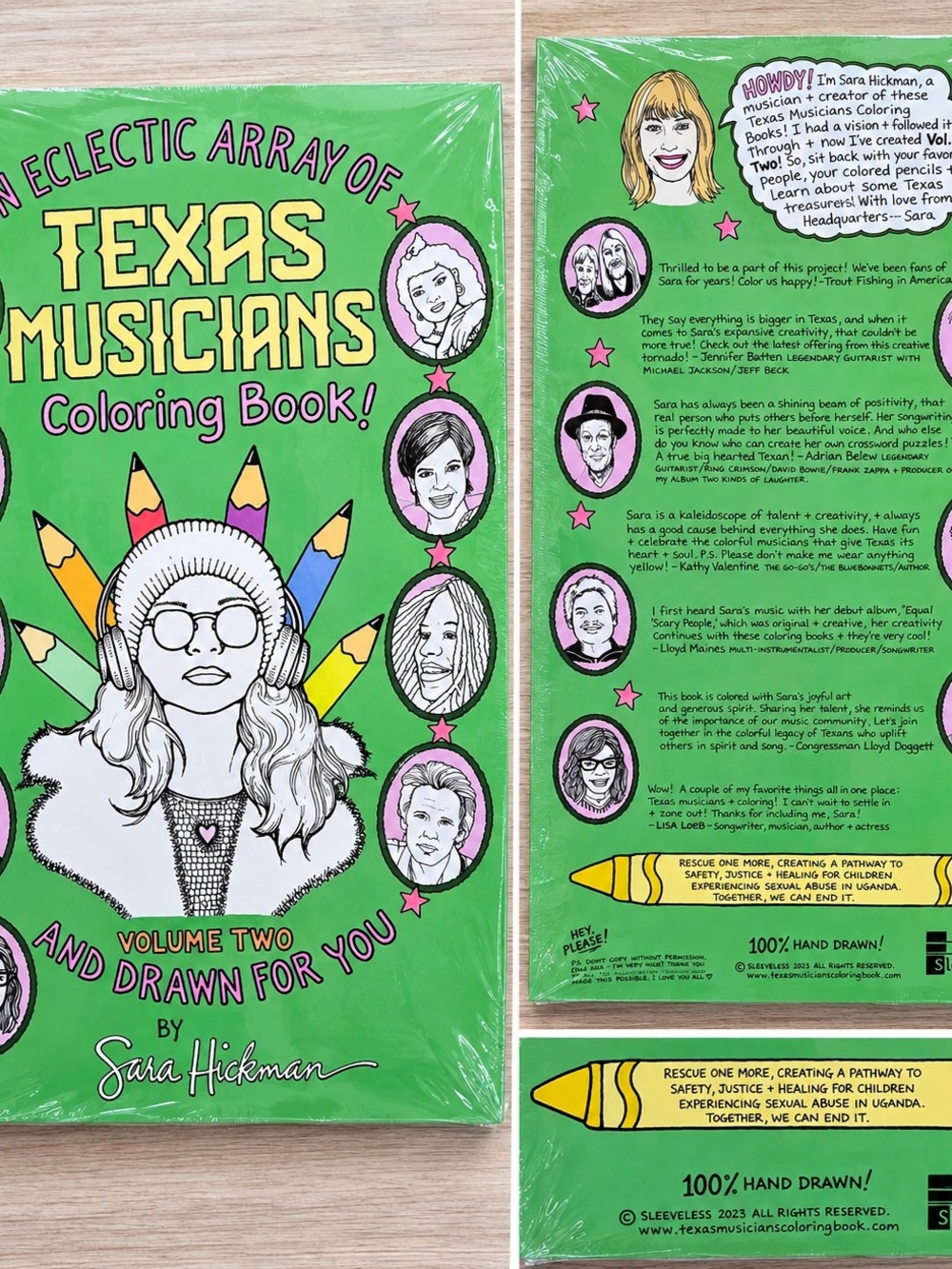 Texas Musicians Coloring Book - Green